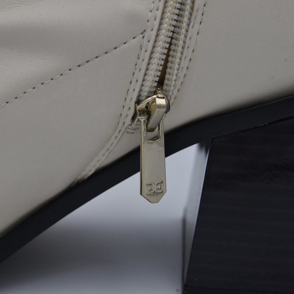 Sam Edelman Wells Zip-Up Block Heel Fashion Boots, Modern Ivory, Women's Size 10 - Picture 10 of 16